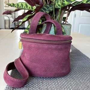 Vintage Coach Fishing Creel Crossbody Bag in Elderberry #4937